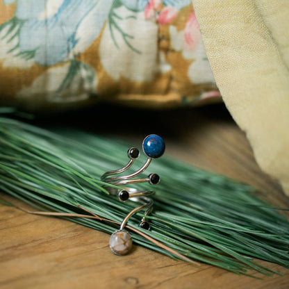 Orbit Ring with Natural Stones